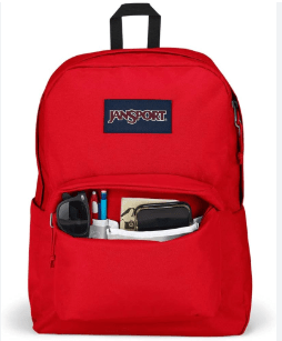 JanSport Superbreak Plus Backpack Red Tape OS 193391686059 No Promo Code Needed!