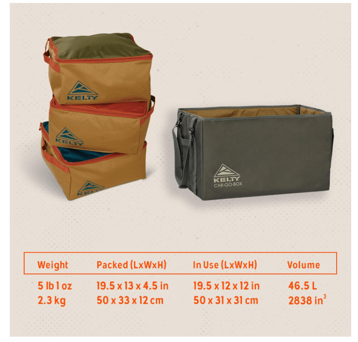 Kelty Cargo Storage Tote with 3 Pods 45 L Water - Resistant 727880880019 No Promo Code Needed!