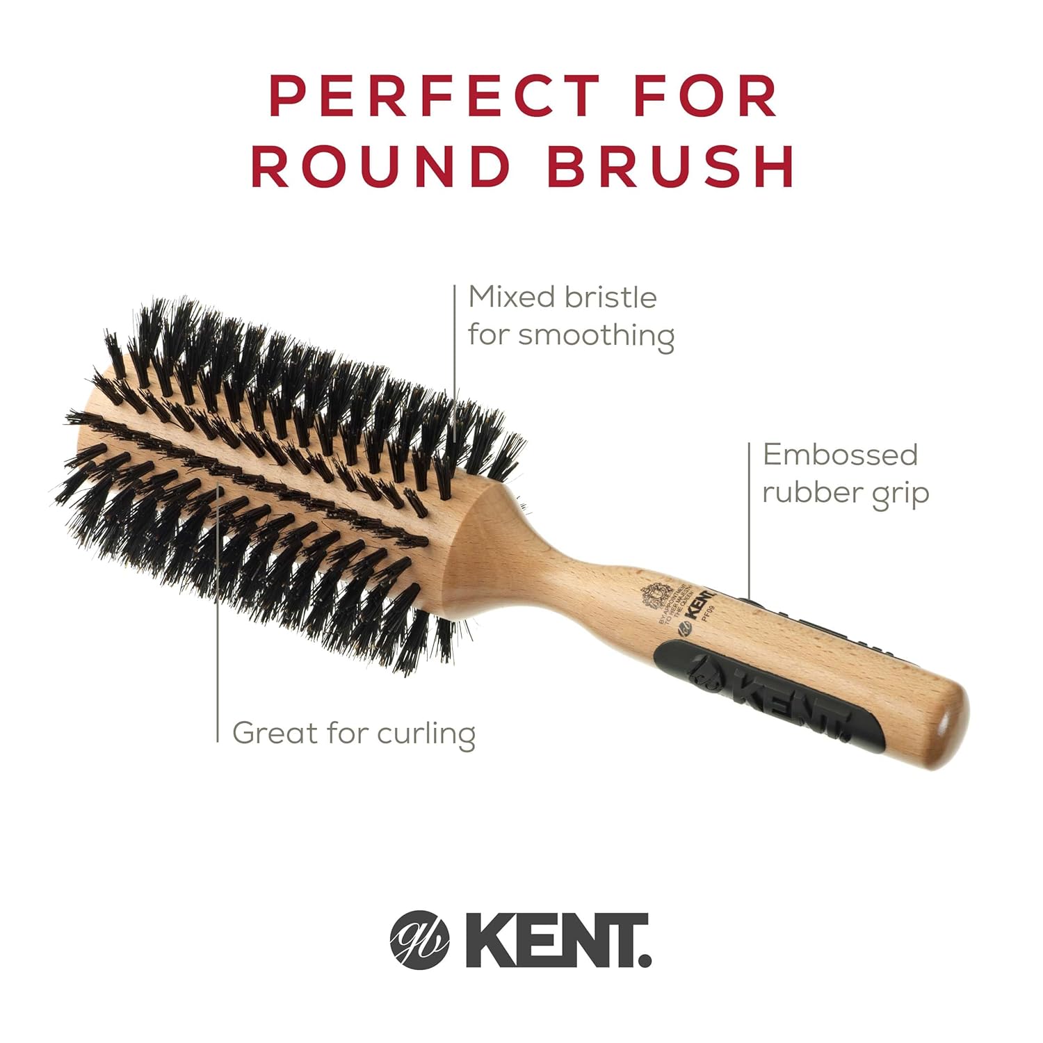 Kent Large Radial Bristle Round Brush - No Promo Code Needed!
