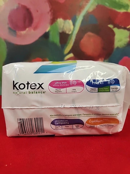 Kotex Natural Balance Maxi Pads 22 Pads Long Super 036000359251 No Promo Code Needed!