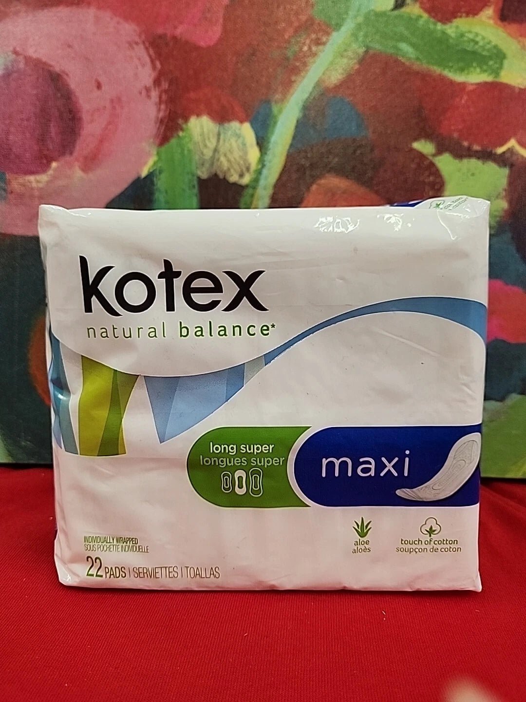 Kotex Natural Balance Maxi Pads 22 Pads Long Super 036000359251 No Promo Code Needed!