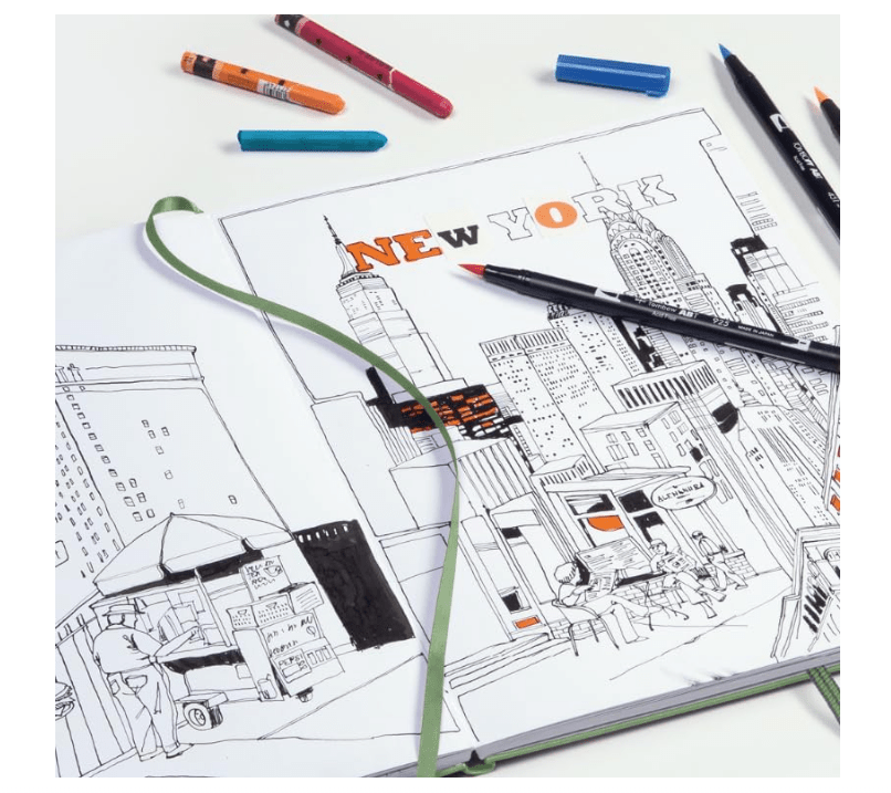 Leuchtturm1917 Hardcover Sketchbook Medium Plain Landscape Lilac Size A5 112 pages 150gsm - No Promo Code Needed!