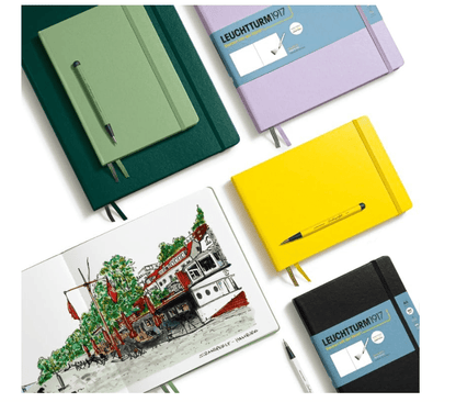 Leuchtturm1917 Hardcover Sketchbook Medium Plain Landscape Lilac Size A5 112 pages 150gsm - No Promo Code Needed!