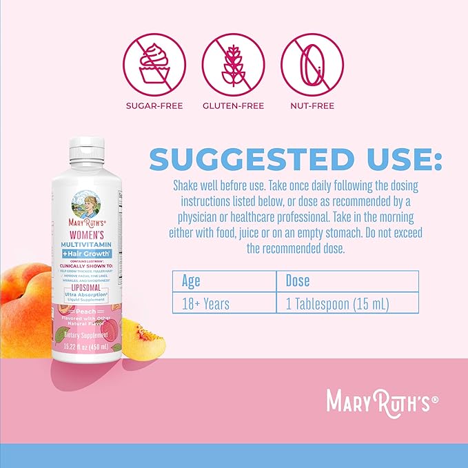 MaryRuth's Mary Ruth Women’s Multivitamin + Hair Growth Liposomal - Used As Is CONDITION: USED AS - IS 810104622349 No Promo Code Needed!