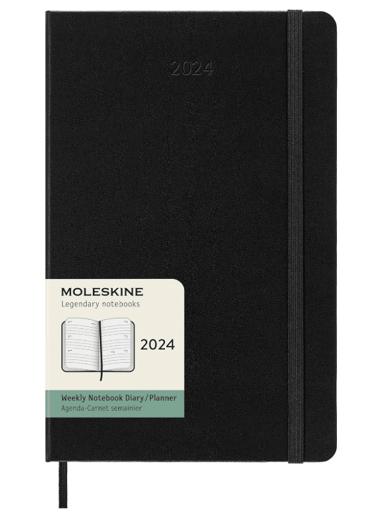 Moleskine Classic 12 Month 2024 Weekly Horizontal Planner - No Promo Code Needed!