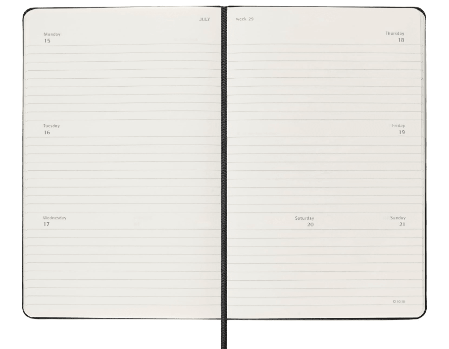 Moleskine Classic 12 Month 2024 Weekly Horizontal Planner - No Promo Code Needed!
