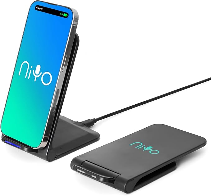 NiYo Portable Foldable Wireless Phone Charger Stand - No Promo Code Needed!