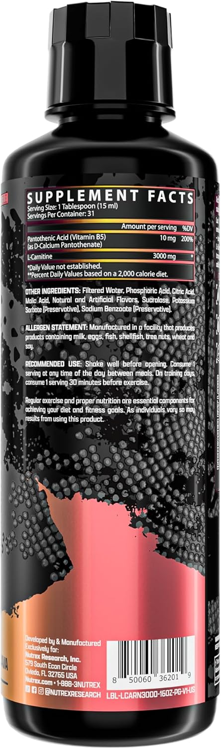 Nutrex Research Liquid L - Carnitine 3000 - No Promo Code Needed!
