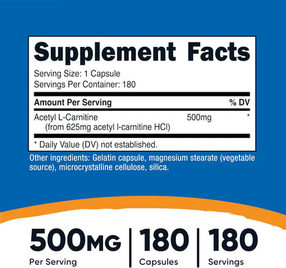 Nutricost Acetyl L - Carnitine Capsules - No Promo Code Needed!