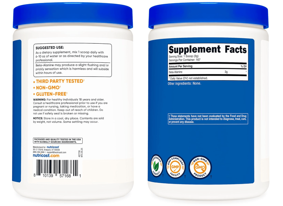 Nutricost Beta Alanine - No Promo Code Needed!