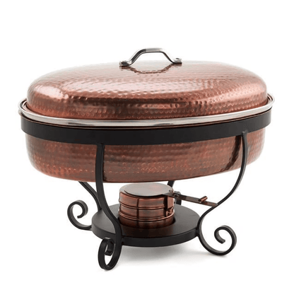Old Dutch 16 in. X 14 in. X 13 in. 6 Qt. Hammered Antique Copper Chafing Dish Hammered Antique Copper Chafing Dish 16 in. X 14 in. X 13 in. 45642096851 No Promo Code Needed!