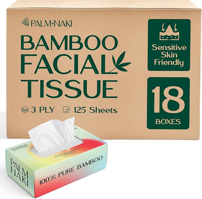Palm Naki 3 - Ply Bamboo Facial Tissue, - No Promo Code Needed!