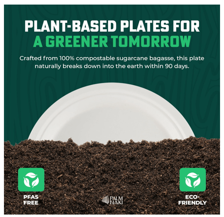 Palm Naki Bagasse Bowl - No Promo Code Needed!