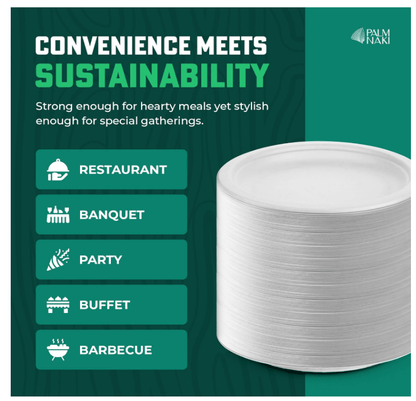 Palm Naki Bagasse Round Plate - No Promo Code Needed!