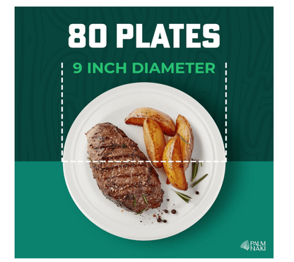 Palm Naki Bagasse Round Plate - No Promo Code Needed!