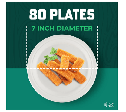 Palm Naki Bagasse Round Plate - No Promo Code Needed!