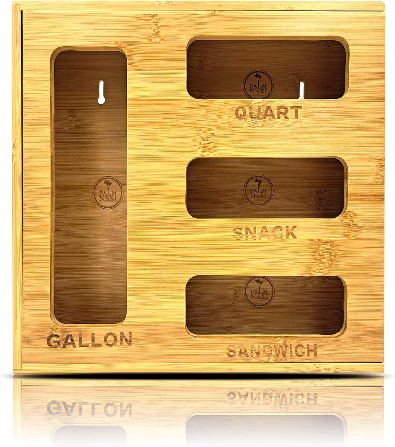 Palm Naki Bamboo Ziplock Bag Storage Organizer - No Promo Code Needed!