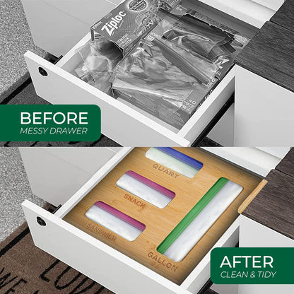 Palm Naki Bamboo Ziplock Bag Storage Organizer - No Promo Code Needed!