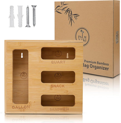Palm Naki Bamboo Ziplock Bag Storage Organizer - No Promo Code Needed!