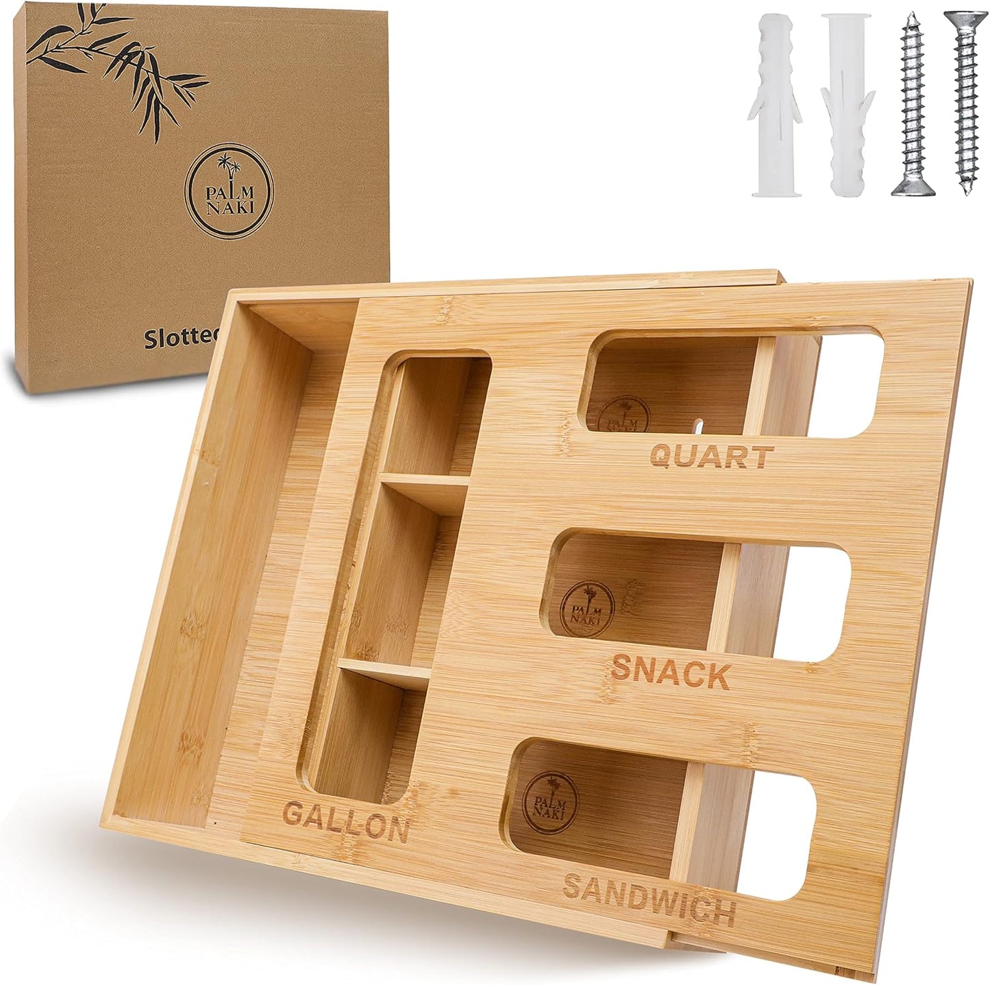 Palm Naki Bamboo Ziplock Bag Storage Organizer - No Promo Code Needed!