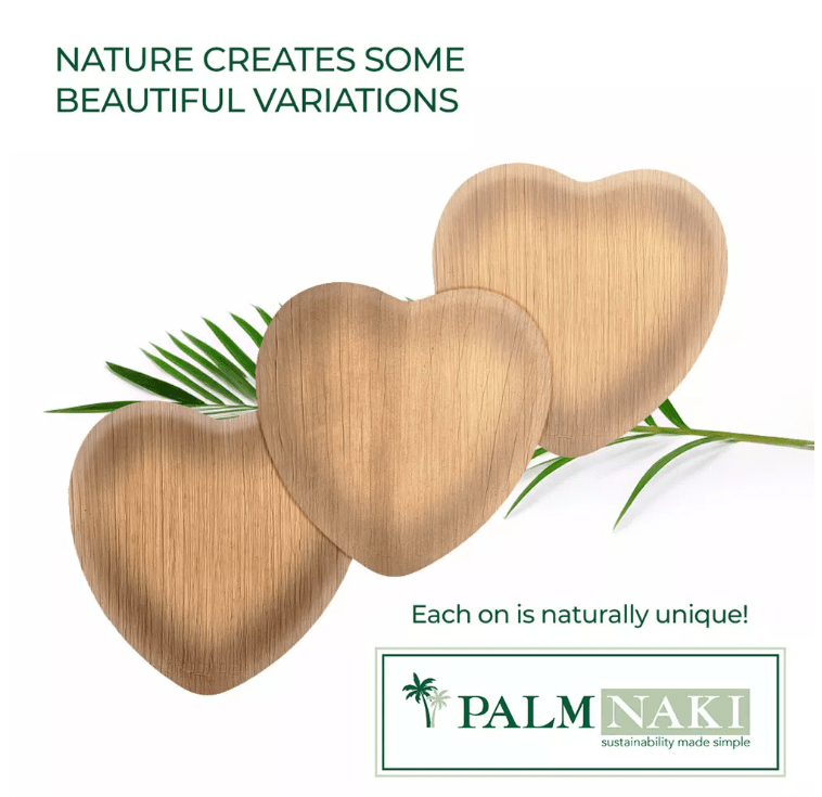 Palm Naki Palm Leaf Heart Plates - No Promo Code Needed!