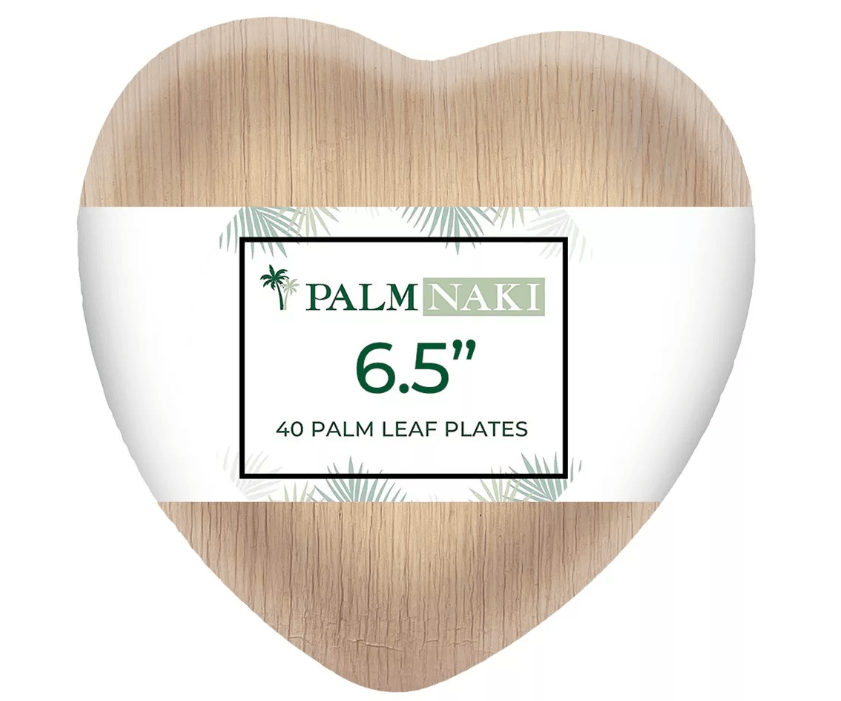 Palm Naki Palm Leaf Heart Plates - No Promo Code Needed!