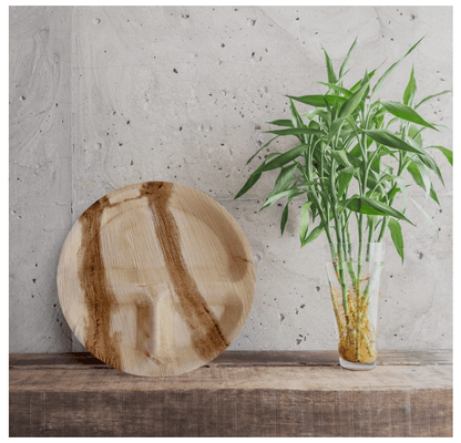 Palm Naki Round Compartment Palm Leaf Plates - No Promo Code Needed!