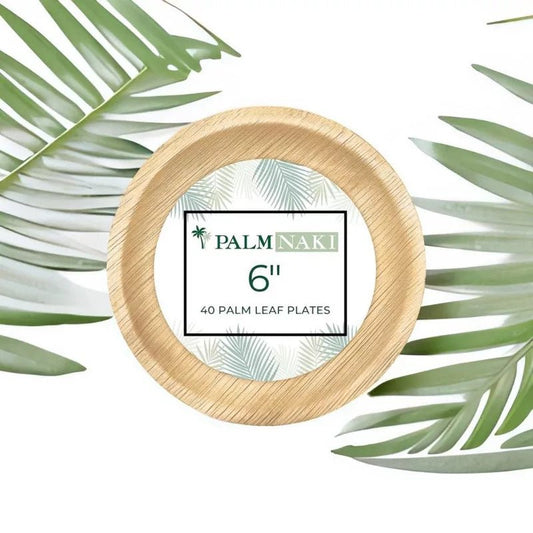 Palm Naki Round Plate 6 Inch 40 Count 840320603396 No Promo Code Needed!