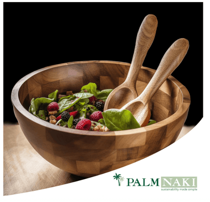 Palm Naki Salad Bowl With Two Servers - No Promo Code Needed!