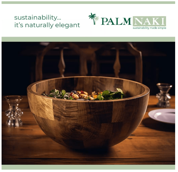 Palm Naki Salad Bowl With Two Servers - No Promo Code Needed!