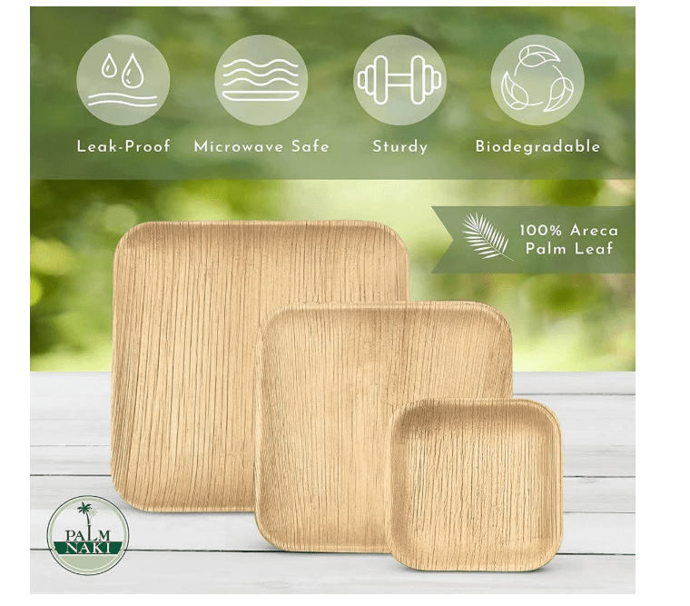 Palm Naki Square Palm Leaf Plates - No Promo Code Needed!