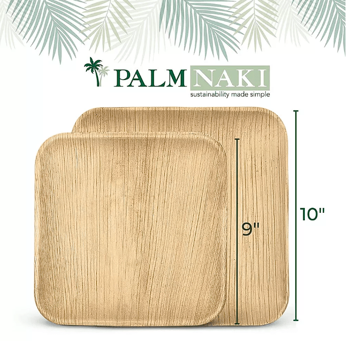 Palm Naki Square Palm Leaf Plates - No Promo Code Needed!