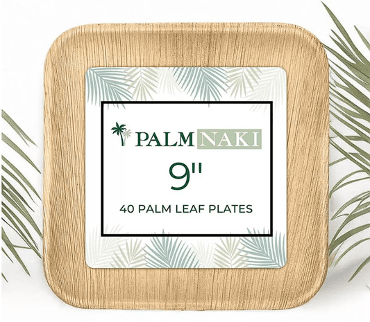 Palm Naki Square Palm Leaf Plates 9 Inches Durable and Sturdy 840320603365 No Promo Code Needed!