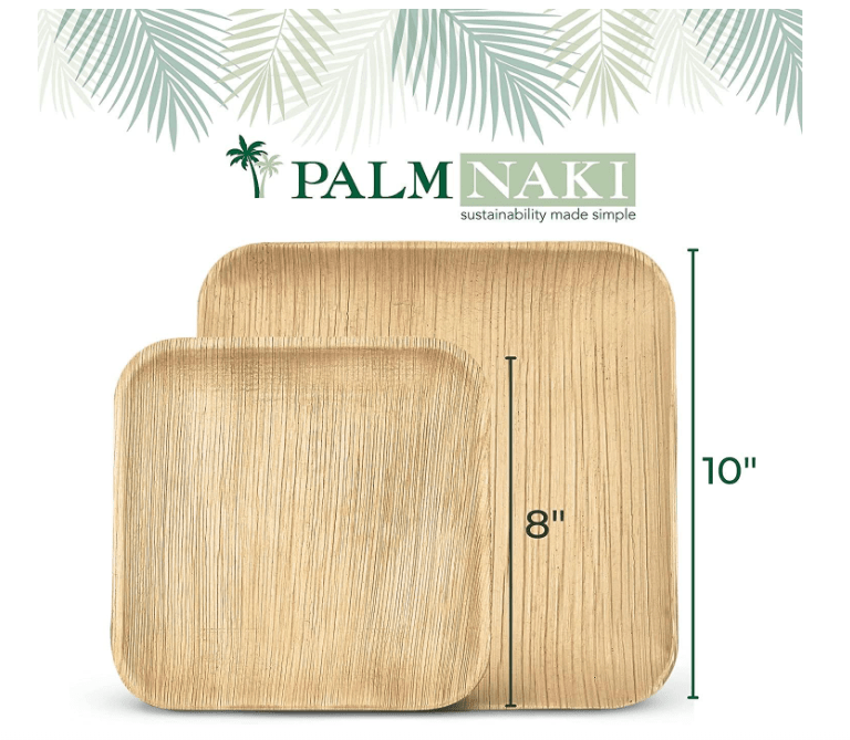 Palm Naki Square Palm Leaf Plates - No Promo Code Needed!