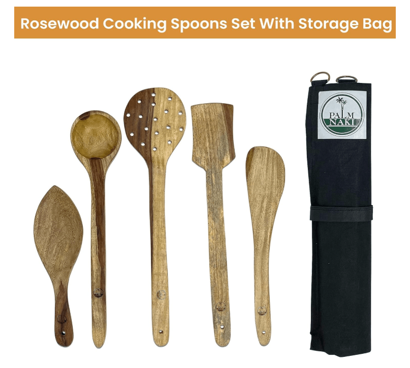 Palm Naki Wooden Cooking Spoon Rose Wood Material 808218701104 No Promo Code Needed!