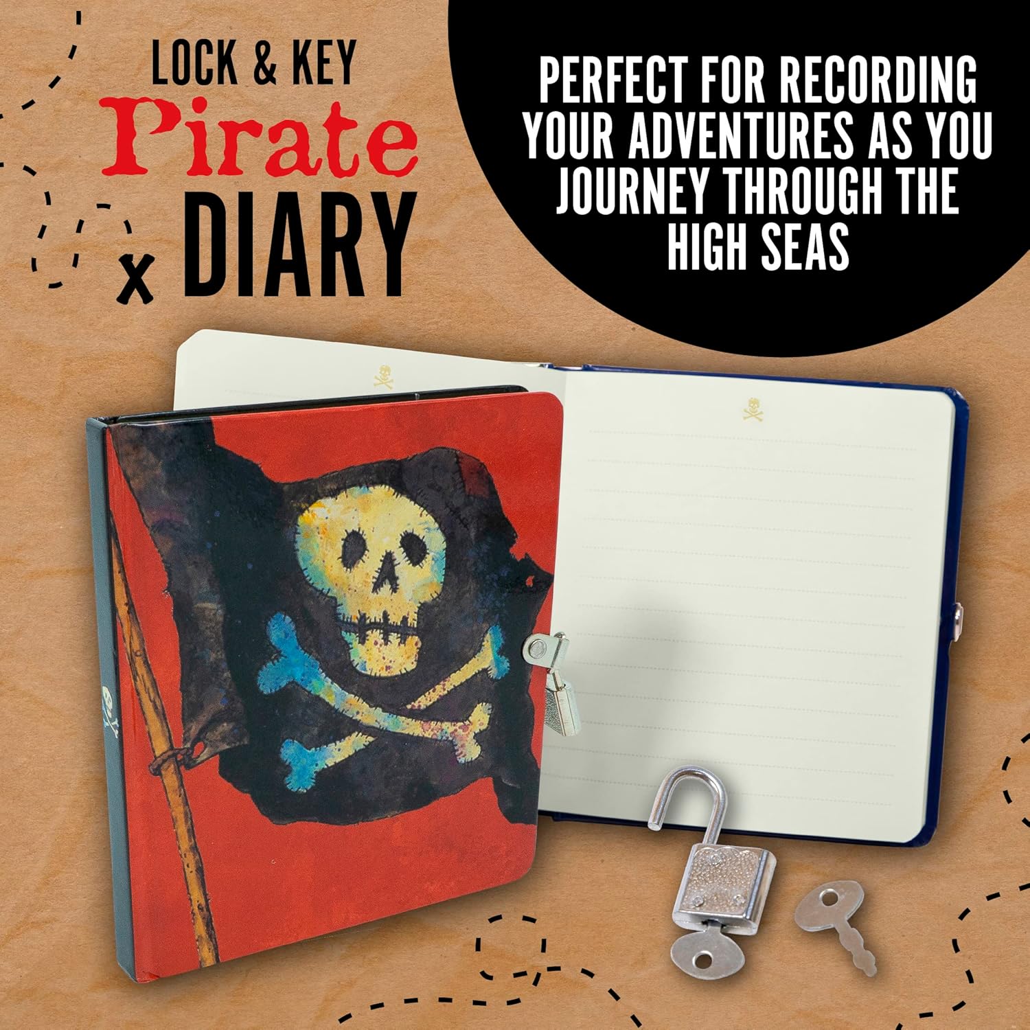 Peaceable Kingdom Pirate Diary Lock & Key - No Promo Code Needed!
