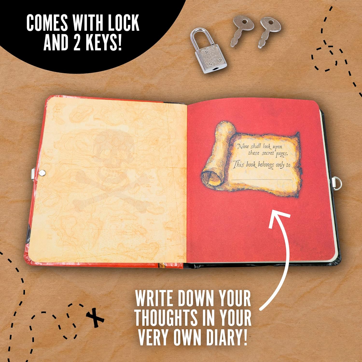 Peaceable Kingdom Pirate Diary Lock & Key - No Promo Code Needed!