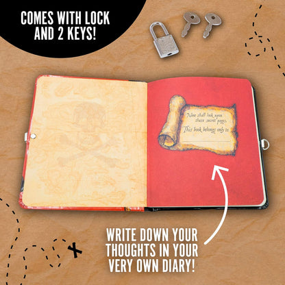 Peaceable Kingdom Pirate Diary Lock & Key - No Promo Code Needed!
