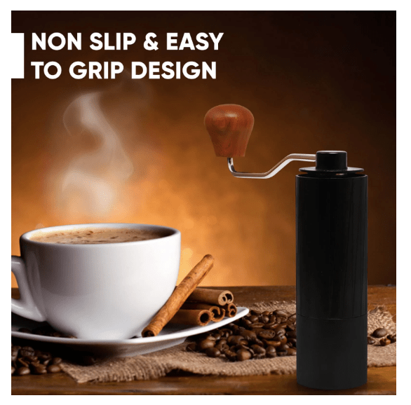 PL Manual Coffee Grinder with Adjustable Conical Burr - No Promo Code Needed!