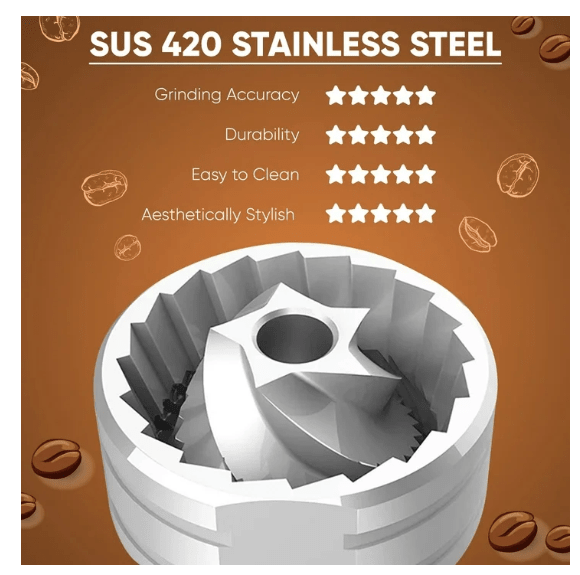 PL Manual Coffee Grinder with Adjustable Conical Burr - No Promo Code Needed!