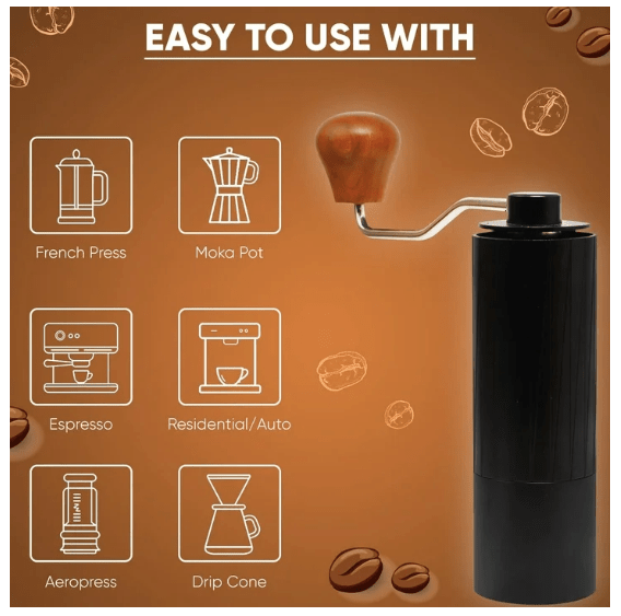 PL Manual Coffee Grinder with Adjustable Conical Burr - No Promo Code Needed!