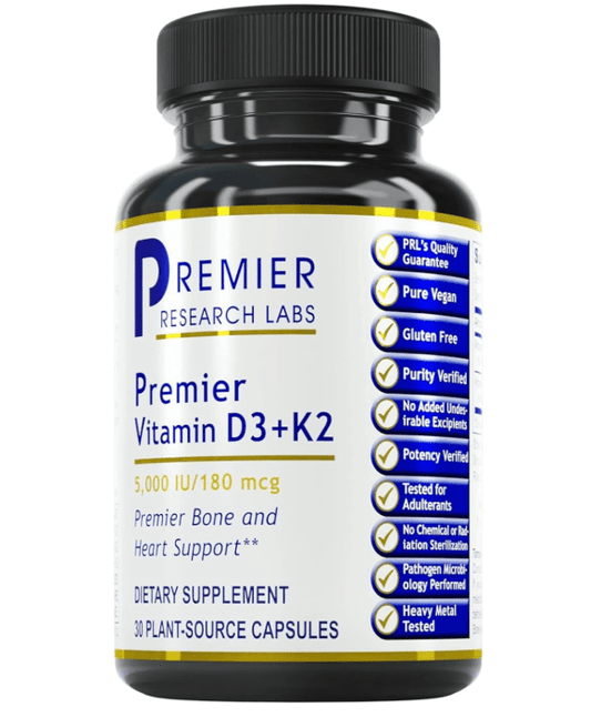 Premier Research Labs Vitamin D3+K2 Premier 30 caps Unflavored 807735012052 No Promo Code Needed!