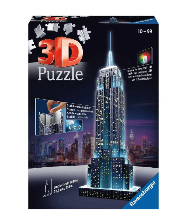 Ravensburger 3D Puzzle Night Edition Empire State Building - No Promo Code Needed!