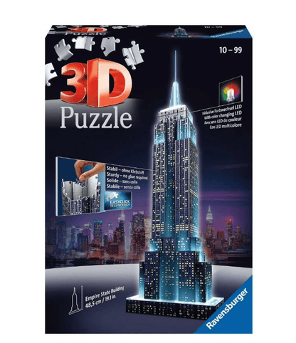 Ravensburger 3D Puzzle Night Edition Empire State Building - No Promo Code Needed!