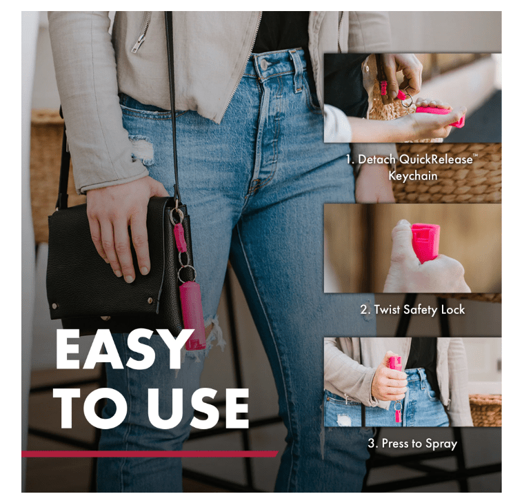 Sabre Pepper Spray with Quick Release Keychain - No Promo Code Needed!