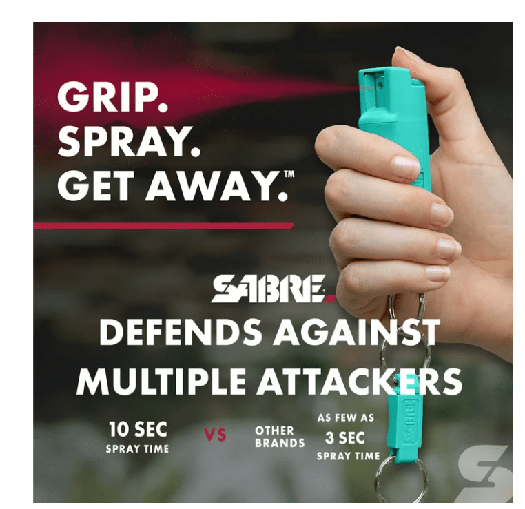 Sabre Pepper Spray with Quick Release Keychain - No Promo Code Needed!