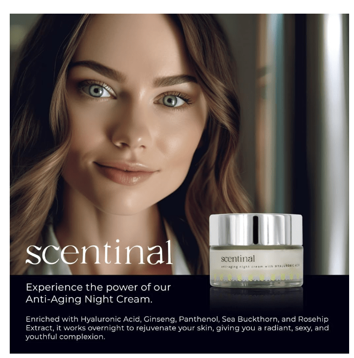 Scentinal Scentinal Anti - Aging Night Cream with Hyaluronic Acid - No Promo Code Needed!