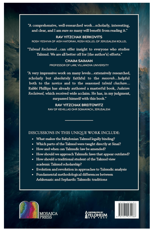 Shmuel Phillips Talmud Reclaimed - Book by Shmuel Phillips - No Promo Code Needed!