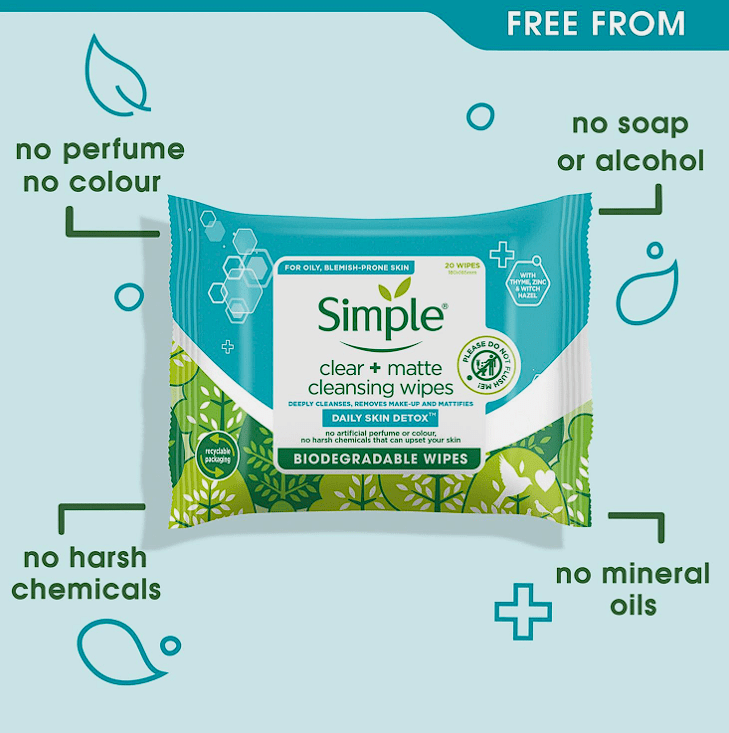 Simple Matte Cleansing Wipes - No Promo Code Needed!