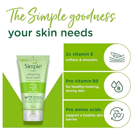 Simple Refreshing Facial Wash Gel - No Promo Code Needed!